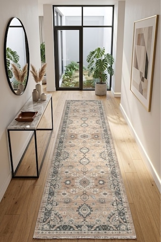 Yolluk Halı Kaymaz Taban Yıkanabilir Leke Tutmaz Kilim Özel Ölçü Koridor Halısı 3026 Çok Renkli