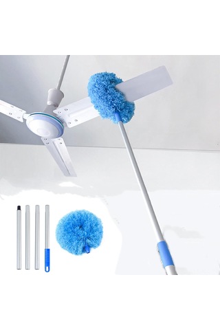 Gajeena Uzun Alüminyum Saplı Mikrofiber Toz Temizleme Fırçası - Tavan Ve Mobilyalar İçin Pratik Çözüm