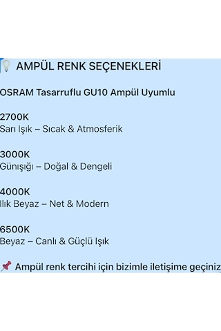 Gu10 Os Ram Tasarruflu Led Ampül Mint Yeşil Küre Dörtlü Hareketli Siyah