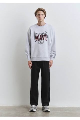 Mavi Erkek Mavi Baskılı Sweatshırt Kar Melanj 0s10389-82498 Gri