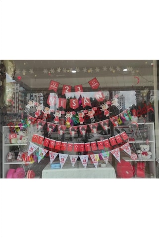 23 Nisan Elele Tutuşan Neşeli Çoçuklar Dekoratif Banner Süsleme