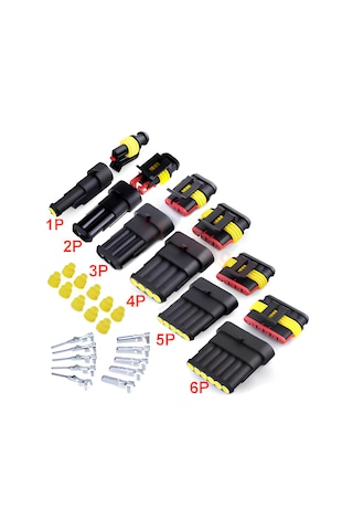 Süper Seal Elektrik Soketi 1 Takım 1 Pin Kablolu Su Geçirmez Konn