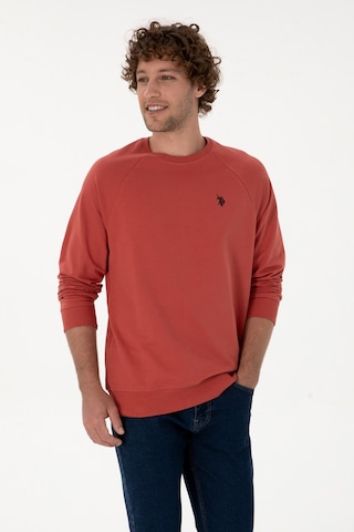 U.S. Polo Assn. Erkek Regular Fit Bisiklet Yaka Gül Kurusu İnce Basic Sweatshirt 50313752-VR026