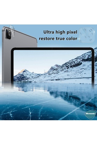 Microsonic İpad Uyumlu Pro 11 2024 A2836-a2837 Kamera Lens Koruma Camı V2