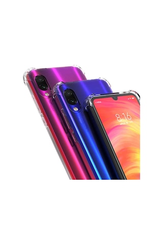 Xiaomi Redmi Note 7 Kılıf Şeffaf Nitro Anti Shock Kapak Renksiz