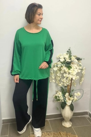 Mia Butik Büyük Beden Çimen Yeşili Mehita Eşortman Takım Çimen Yeşili
