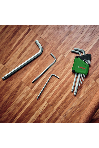 Bosch Top Başlı Uzun Alyan Anahtar Takımı 9 Parça - 1600A02BX9