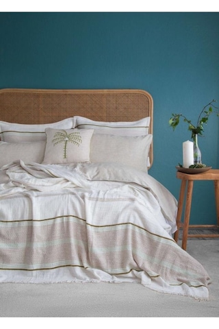 Apricitas Home Pamuklu Yatak Örtüsü Calı Olive Apricitas Home Pamuklu Yatak Örtüsü Calı Olive