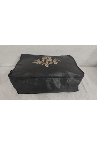 4 Lu Desenli Baza Altı Çekyat Hurç 60 40 22 Cm Siyah
