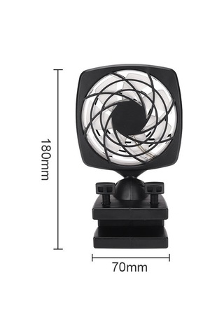 Xindoker Akvaryum Soğutma Fanı - Su Sıcaklığını 4 C'ye Kadar Düşürür, 15mm Cam Kalınlığına Uygun