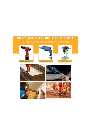 Hallow Ağaç İşleme Havşa Matkap Ucu Seti Yuvarlak 5 Adet 8 MM