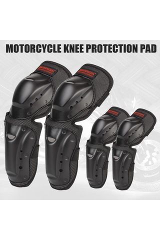 Diz Dirsek Koruyucu Pedler 4 Adet/takım Sürme Koruyucu Dişliler Motokros Paten Koruyucuları Motosiklet Aksesuarları Siyah