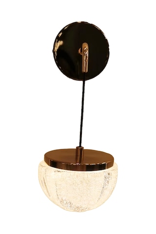 Derem Siyah Gold 8 Watt Kristal Taşlı Salon Led Aplik Siyah
