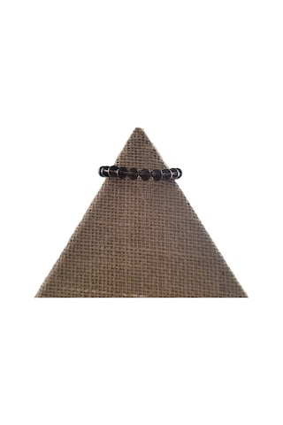 Dumanlı Kuvars Doğal Taş Erkek Bileklik Gri