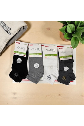 Erkek Kısa Sportmen Pamuklu Çorap 4'lü Ve 12'li Cok Renklı
