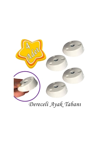4 Adet Dereceli Ayak Tabanı Beyaz Mobilya Masa Sehpa Ayağı Bağlantı Aparatı Açılı Plastik