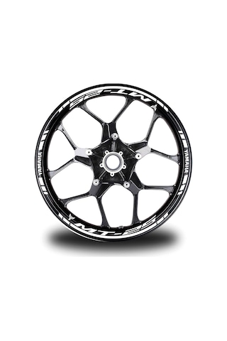 Beyaz Yamaha Mt25 Takım Jant Sticker Etiket 1. Kalite