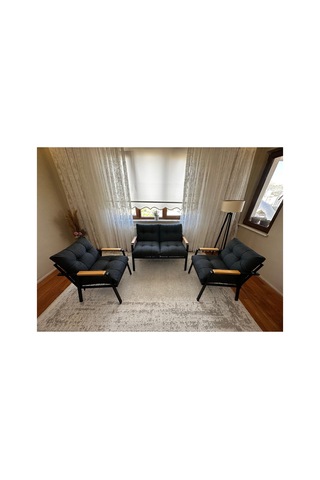Green Garden Gökçe,balkon, Bahçe,teras,cafe - Salon - Metal Kanepe Koltuk Takımı Çay Seti 2+1+1 Bej