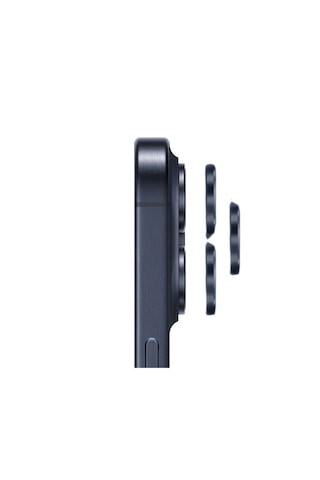 Safeus Safir Temperli Kamera Lens Koruyucu Apple Uyumlu iPhone 15 Pro Max Ve İle Mavi Titanyum