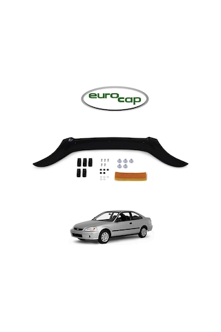 Eurocap Honda Civic 6 Ön Kaput Koruyucu Rüzgarlık 3Mm Abs 95-0