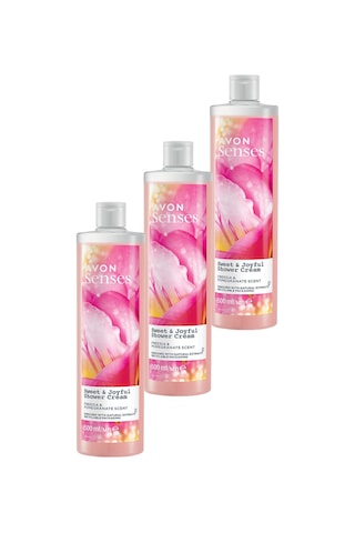 Avon Senses Sweat & Joyful Frezya ve Nar Kokulu Krem Duş Jeli 3 x 500 ML