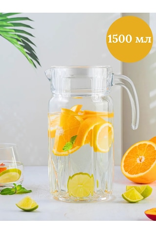 Purecrystal Cam Su Ve Meyve Suyu Sürahisi Kapaklı 281631365