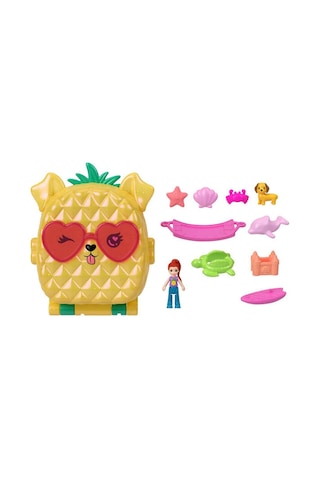 Polly Pocket - Ananas Köpekçik Plajı Mini Oyun Seti