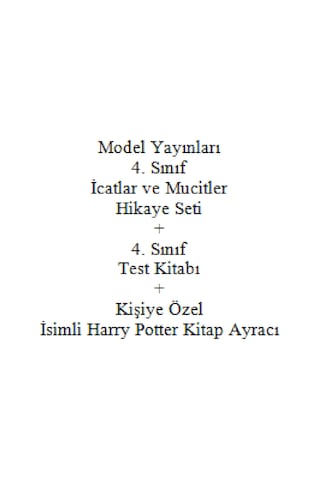 4. Sınıf Hikaye Kitabı Seti Model Yayınları İcatlar ve Mucitler + 4. Sınıf Test Kitabı + Kişiye Özel İsimli Harry Potter Kitap Ayracı