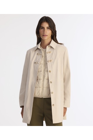 Yargıcı Regular Gömlek Yaka Uzun Kol Pardösü 25kkpr5007x 017 Bej