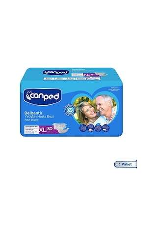 Canped Belbantlı Hasta Bezi Extra Büyük Boy Large 30 lu Canped Belbantlı Hasta Bezi Extra Büyük Boy Large 30 lu