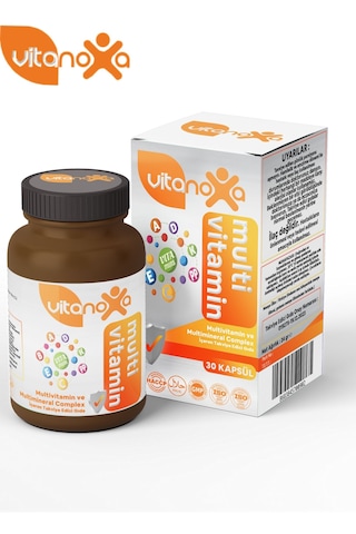 Vitanoxa Multivitamin Ve Multinineral Complex Içeren Takviye Edici Gıda 30 Kapsül