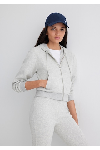 Mavi - Kapüşonlu Gri İnterlok Sweatshirt 1s10424-88467 Gri