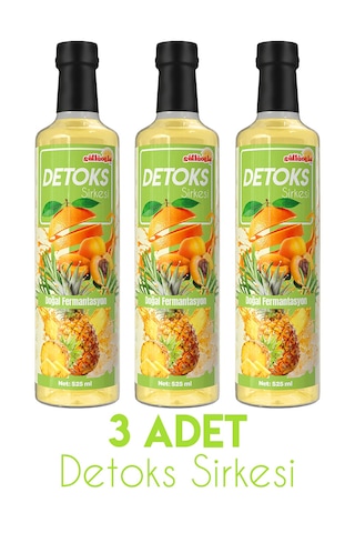 Güllüoğlu Detoks Sirkesi X 3 Adet 525 Ml