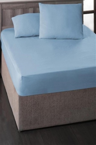 More Home Çift Kişilik Çarşaf Seti Mavi