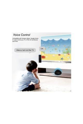 Tenfowee Tuya Wifi Akıllı Ses Kontrollü Evrensel Kızılötesi Kumanda, Google Home & Alexa Uyumlu, Tv/klima/perde İçin