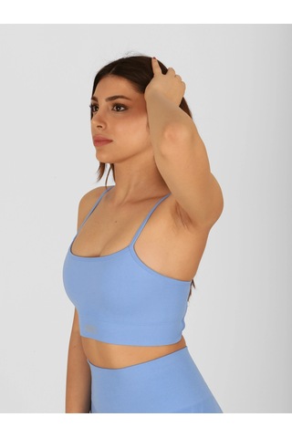 Nature The Brand Ntb Sırt Dekolteli Seamless Sporcu Sütyeni, Bra,fitness, Yoga, Pilates, Antrenman, Spor Bra Bebe Mavisi