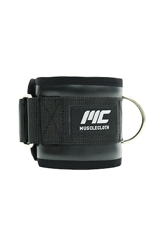 Musclecloth Deri Padded Ankle Cuff 2'li Paket Siyah