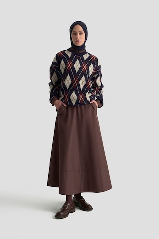 Armine Baklava Desenli Kazak 25kd6004 Lacivert Lacivert