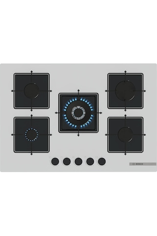 Bosch Serie 4 PNQ7B2P31O 75 CM Gazlı Cam Ankastre Ocak