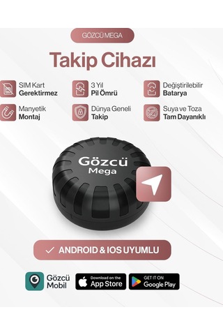 Gözcü Mega Takip Cihazı Android+ıos
