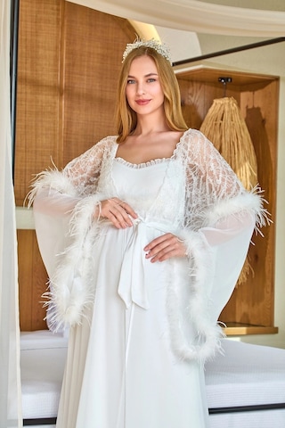 Angbutik Aqua 25596-k Kadın Sabahlık Krem