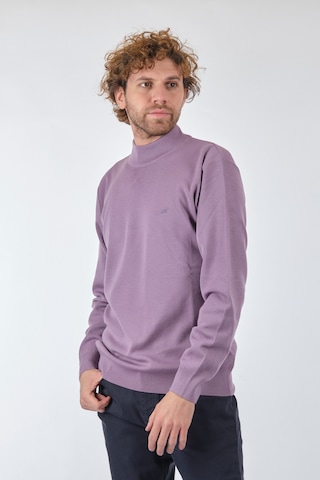 De Blasıo Yarım Balıkçı Uzun Kollu Lila Erkek Kazak 222340000 001