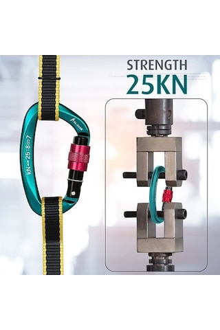 Pazly Vidalı Tırmanma Karabina Klips Kilitli Profesyonel D-şekilli 25kn Ao Renkli Kanyoning Ekipmanı Hamak Hafif Çok Renkli