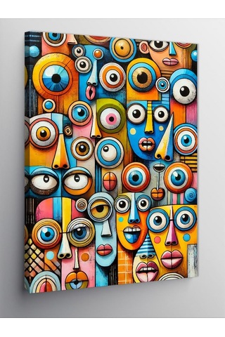 Kanvas Tablo Gözlerle Soyut Sanat 70cmx100cm