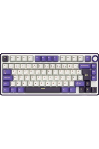 Royal Kludge R75 75% Kablolu Türkçe Gaming Klavye Beyaz-mor