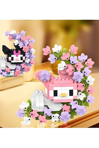 Brıcks My Melody Çiçekli Ay Tasarımlı Dekoratif Yapı Blok Seti