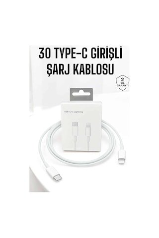 Apple iPhone Uyumlu Apple İos Uyumlu Lightning Hızlı Şarj Tye C Lightning Şarj Kablosu 41871195