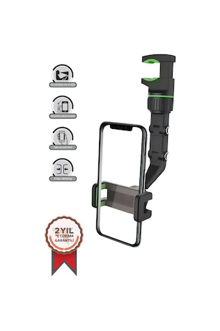 Torima Jx-14 360 Dönen Telefon Tutucu Dikiz Aynası Araba Telefon Tutucusu Siyah