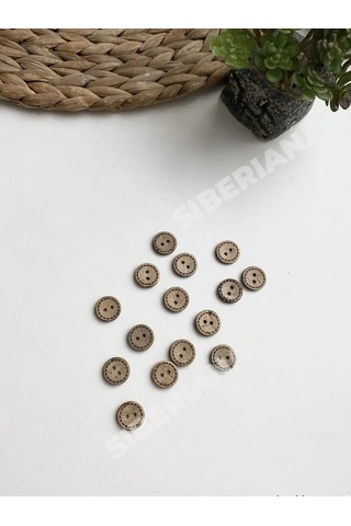 Siberiana 15 Mm Hindistanceli Ahşap Düğme 15 Adet 145024180