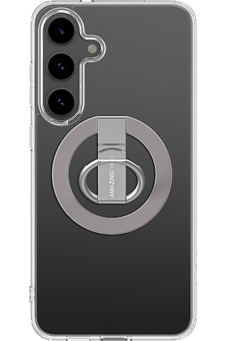 Galaxy S25 Kılıf M-safe Uyumlu Standlı Amazingthing Minimal Grip Serisi Kapak Gri